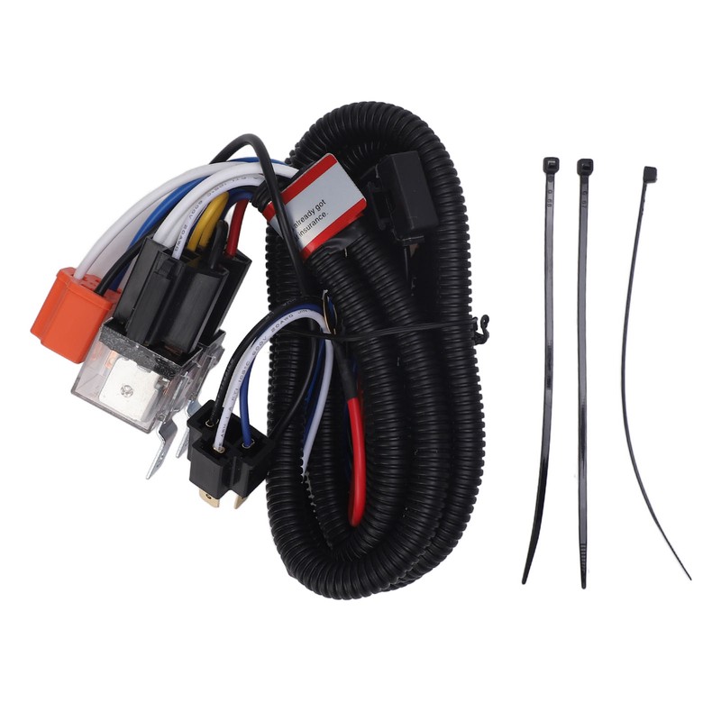 H4 Headlight Relay Harness Plug and Play H6054 7x6 LED