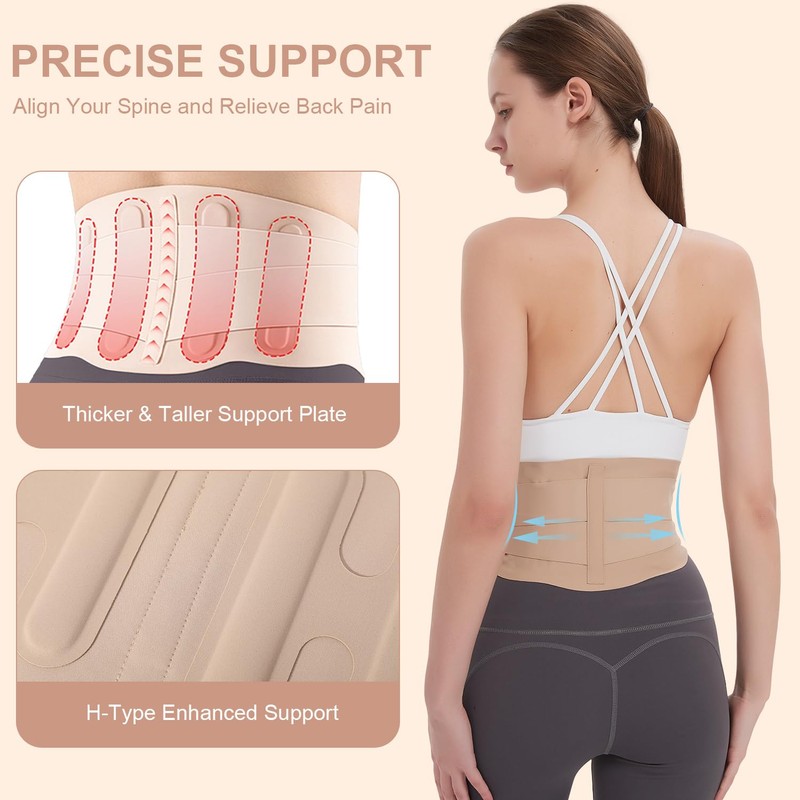 RANDY SUN Lower Back Brace for Women, Lightweight Compression Back