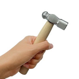 Zalaxt Mini Wooden Handle Round Head Hand Hammer,1 PCS Reinforced Ball Hammer,Mini Reinforced Ball Hammer,Round Head Wooden Handle,Escape Tool Hand Hammer for Prying Nails,Woodworking,Repairing