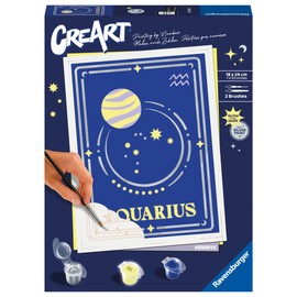 Ravensburger CreArt 23738 Painting by Numbers Aquarius Zodiac Sign Painting by Numbers Adults from 14 Years