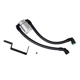 J&L Oil Separator Co. 3.0 Oil Separator Pass Side Compatible with 2013-2019 Explorer Sport 3.5L (Silver)