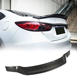 MCARCAR KIT Carbon Fiber Rear Trunk Spoiler Fits for Mazda 6 Atenza Sedan 4 Door 2014-2019 Rear Boot Lid Highkick Tail Wing Lip Spoiler