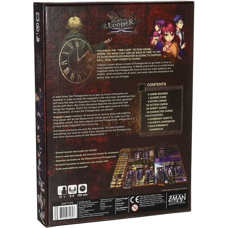 Tragedy Looper Board Game - Scenario-Based Deduction and Strategy Game
