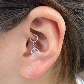 AVYRING Body Jewellery Stainless Steel Nose Stud and Fake Piercings with Pearl Jewellery for Men and Women, Stainless Steel