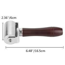 Leather Press Edge Roller Leathercraft Wooden Handle Carbon Steel Leather Rolling Craft Roller Tool Leather Press Edge Creaser Edger Rolling Tool (2.36''/60mm)