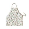 Waterproof Kids Apron Pattern Options (Cream & Green Floral Pattern)