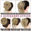 Elvirgel 5 Stück Unordnung Haar Chun Scrunchies Haarverlängerung Lockig Kunsthaar