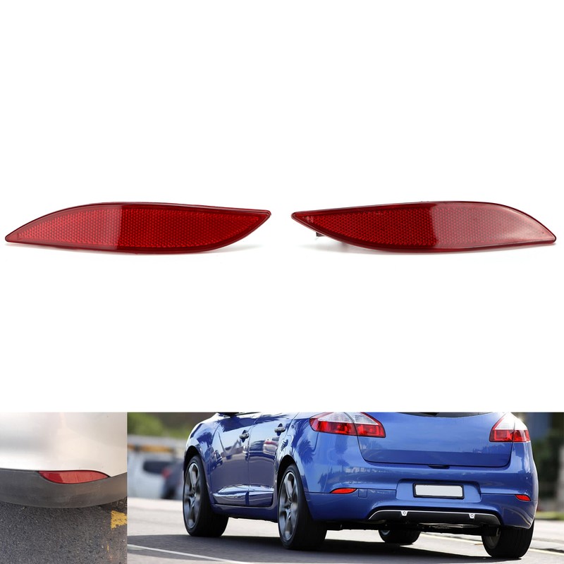 1 Pair Rear Bumper Reflectors 265650004R Parts Replacement for Megane
