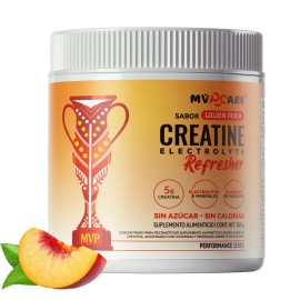 Mvpcare Pre Entreno Creatine Refresher Creatina Monohidratada Electrolitos Magnesio Vitaminas Golden Peach Porciones