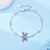 HUKKUN Dragonfly Bracelet For Women S925 Sterling Silver Dragonfly Jewelry