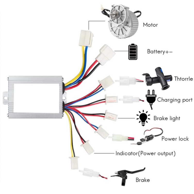 DollaTek Motor gebürstet Controller 24V 500W Motor gebürstet Drehzahlregler für