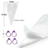 100 Disposable Large Bags and 4 Clips for Pastry Cupcake
