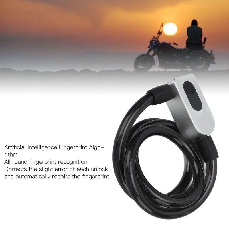 Smart Bluetooth Fingerprint Cable Lock Anti Theft Keyless Electronic for