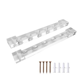 GSE Games & Sports Expert 2-Piece Acrylic Wall Mounted Billiard Pool Cue Rack Only, Billiard Sticks Wall Rack (6 Pool Cue)