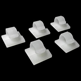 All States, Adhesive Cable Clips, Material: Rubber-Based Adhesive & 66 Nylon Base, Dimensions: .625”L x.625”W, Color: Natural, Qty: 1 pack (500 Pieces/Pack)