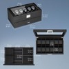 Anyasun 12-Slot Watch Box, 2 Layers Watch Box Organizer with