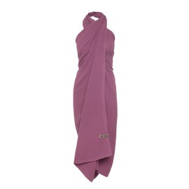 KNIT FACTORY - Liv Pareo/XL Scarf - Beach Towel, XXL Scarf and Pareo in One - Multifunctional Muslin Scarf - Summer Towel Dress - Women's Pareo Made of 100% Organic Cotton, Purple