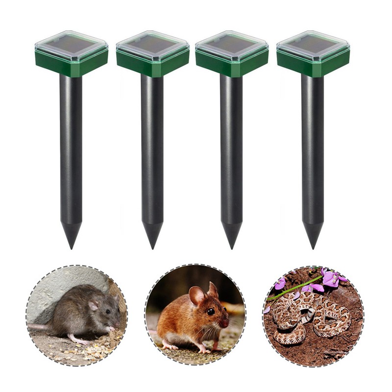 Ultrasonic Solar Mole Snake Mouse Pest Rodent Repeller Outdoor Garden