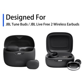 NANLANFAN Replacement Foam Eartips for JBL Tune Buds, JBL Live Free 2 True Wireless Earbuds, Ultimate Comfort, 3 Pairs (S/M/L, Black)