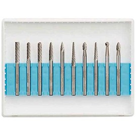 TRUSCO TB-A030-10S Carbide Bar Set A Series Shaft 0.1 inch (3 mm) Blade Diameter 0.1 inch (3 mm) Set of 10