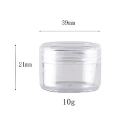 Set of 20, 0.3 fl oz (10 ml), Small Round Case, Cream Case, Accessory Case, Plastic Bead Storage Case, Cosmetic Storage Box, Nail Parts Storage Box, Refill Container, Storage Box for Cosmetics, Cream, Small Items, Clear