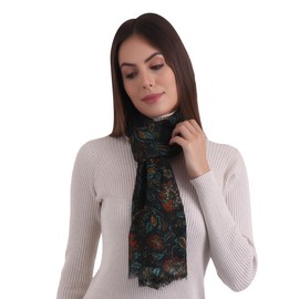 EH 100% Lamb Wool Scarf, Stole digital prints warm, light weight super soft travel scarf pashmina (MC 17)