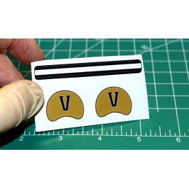 Vanderbilt Commodores "A" *DIECUT DECALS ONLY* Mini Football Gumball Helmets OPI