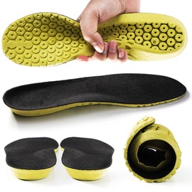 YURRUON Height Increase Insoles with Arch Support, Shock-Absorbing Shoe Insoles, Flat Foot Care Soles, Shoe Cushion Pads for Men and Women (1.5 cm Height)