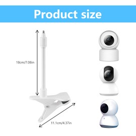 1 Camera Mount, Flexible Holder for Outdoor and Indoor Use Baby Monitor Camera Holder Outdoor, 1/4 Screw Interface, Clip Holder, Universal Camera Mount (18 x 11.1 x 7.5 cm)