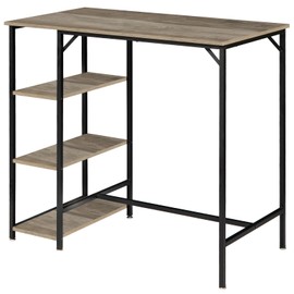 IBUYKE 40”H Bar Table with 3 Storage Shelves, High Dining Table for Kitchen, Counter Table, Industrial Standing Computer Desk UTMJ054Y