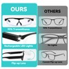 200% Magnifying Glasses with Light, Rechargeable LED Lighted Magnifying Eyewear,Flip-top