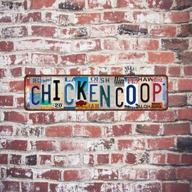 Chicken Coop Decor Chicken Coop Accessories Vintage Chicken Metal Tin Sign Funny Outdoor Farm Chicken Coop Signs Chicken Gifts For Chicken Lovers Chicken House Decor 16 X 4 Inches