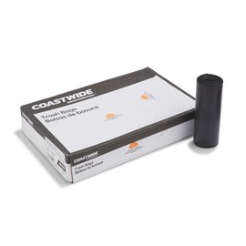 Coastwide Professional AccuFit 32 Gallon Trash Bag, 33" x 44", Low Density, 0.9 mil, Black, 100 Bags/Box