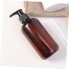 LABRIMP 5pcs Tawny Shampoo Emulsion Pump Bottles Portable Travel Containers