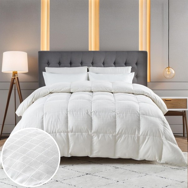 puredown® Goose Feather Comforter Twin Size - Winter Duvet Insert,