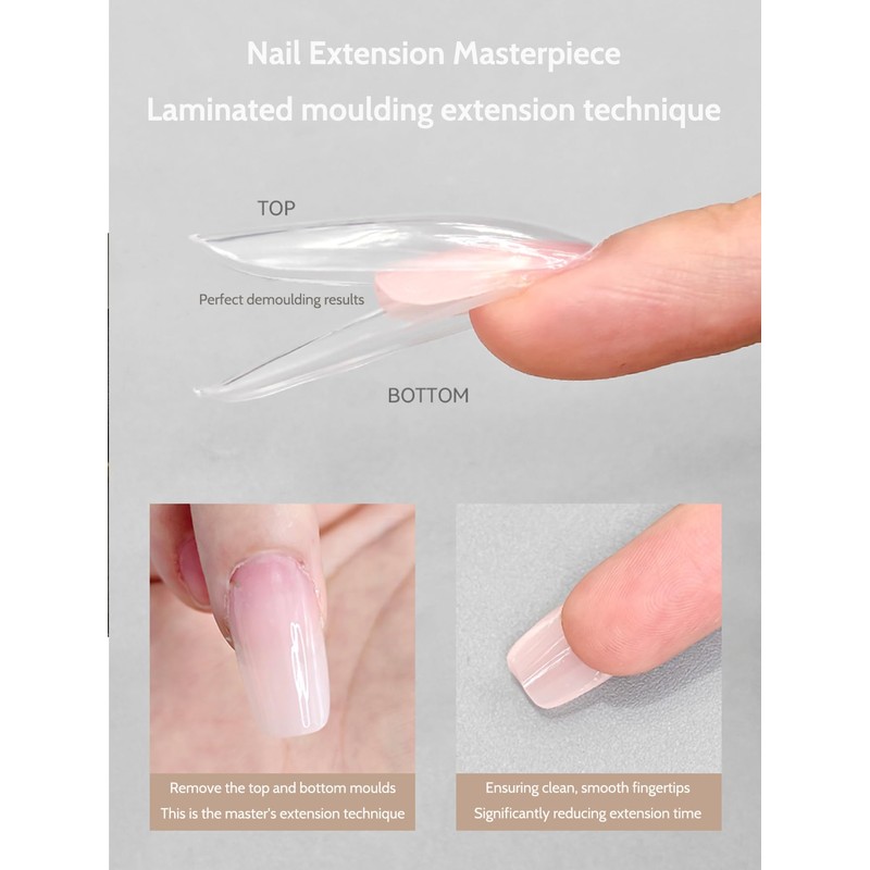 Sandwich Dual Nail forms Professional Sandwich Dual Forms-240Pcs Long Stiletto