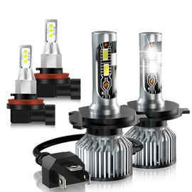 ZYRALUX Compatible For Honda Crv 2002 2003 2004 2007-2014 Bulbs, 9003 Bulbs + H11 Fog Light Bulbs, Plug and Play, Pack of 4