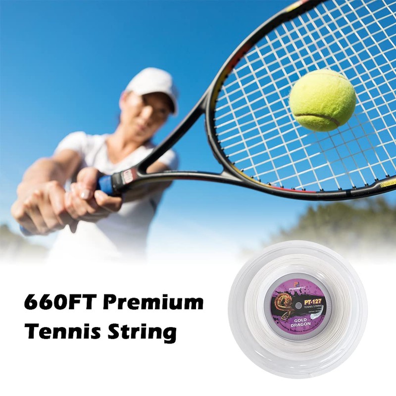 1.23mm Tennis String 200M/660FT Powerful Tennis Racket Replacement String GTRH