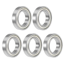 TA-VIGOR 5Pcs 6905ZZ Deep Groove Ball Bearings, Z1 25mm x 42mm x 9mm Double Sealed Industrial Bearings, Chrome Steel Skateboard Bearings for Motor Electrical Instrument Equipment