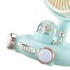 Small Desk Fan with Light USB Rechargeable Quiet Adjustable Wind