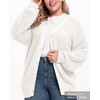 QUALFORT Cardigan Sweaters for Women 100% Cotton Button-Down Oversized Knit