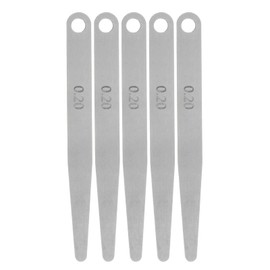 sourcing map 5pcs Feeler Gauge 0.2mm Thickness Gauge 65MN Steel Metric Gap Measuring Tool, Single Blade