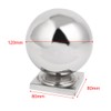 Sourcingmap 80mmx80mm Ball Top Cap 201 Stainless Steel Silver Tone