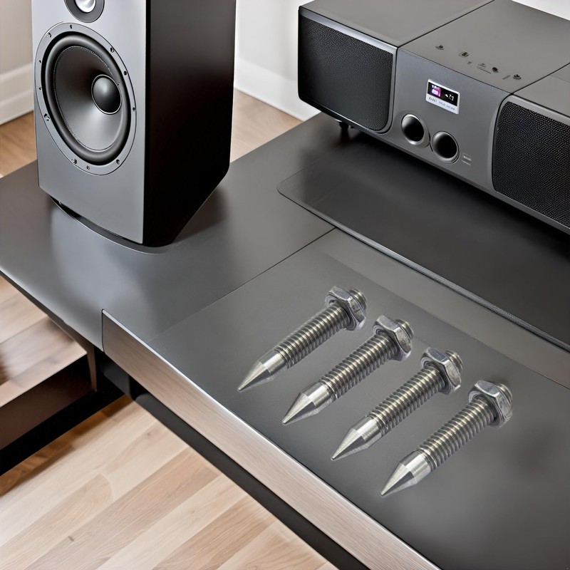 PrecisionGeek - M6 Stainless Steel Solid Speaker Spikes L=35mm (incl.