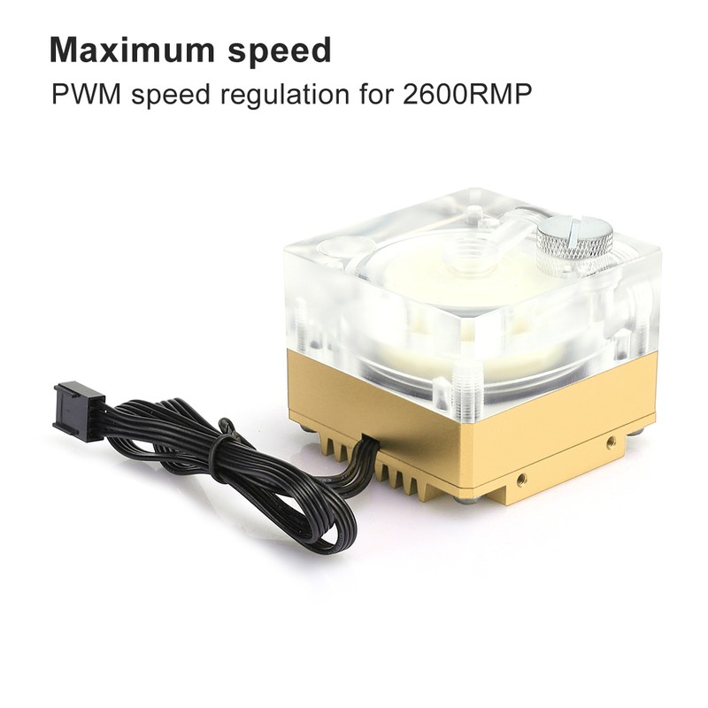 Water Cooling Pump Acrylic Aluminum Computer Accessory Heat Sink Mute