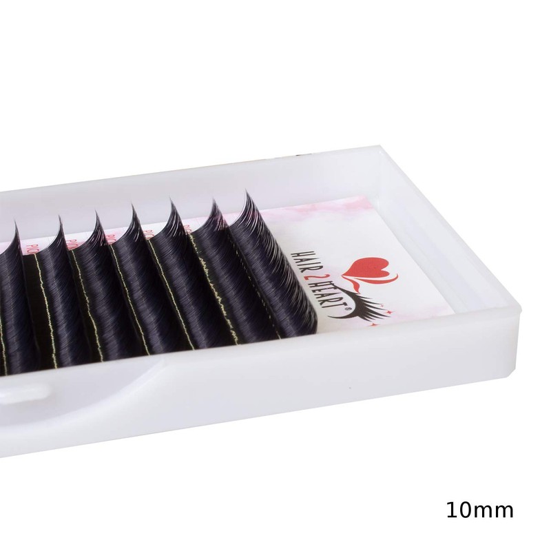 hair2heart Silk Fake Lashes False Eyelashes - B-Curl 0.10, 10