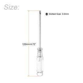 TOP-VIGOR Mini-Schlitzschraubendreher, 3,0 mm Flachkopf, 120 mm Länge für die Reparatur kleiner Geräte, 10 Stück