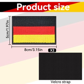 Pack of 2 Germany patch Velcro patches, Germany flag patch, German national badge, Velcro BW, international military patches, Velcro patches, Velcro patches for sew-on backpack