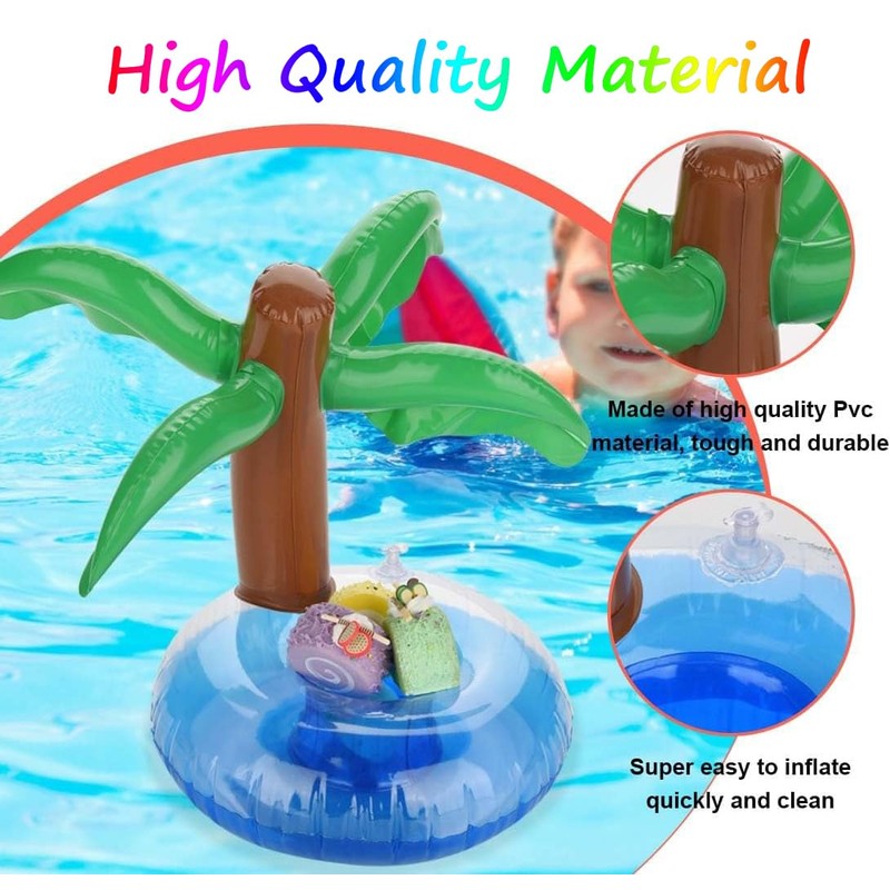 Fyvadio Inflatable Drink Holder, 9 pack Inflatable Cup Pool Drink