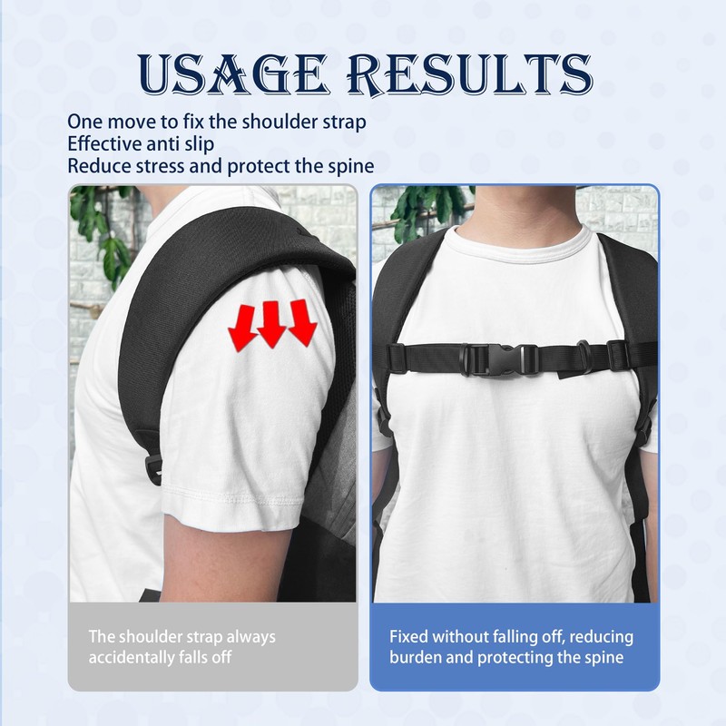 UBRAVE 2 Pcs Backpack Chest Strap,Adjustable Backpack Chest Strap, Rucksack